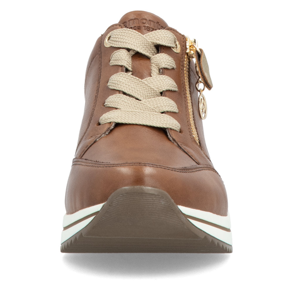 Sneakers | D0T03 Brown & Gold Zip