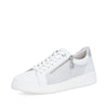 White & Silver Zip