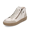 White & Taupe Suede