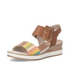 Brown & Rainbow Raffia