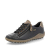 Black & Taupe Suede